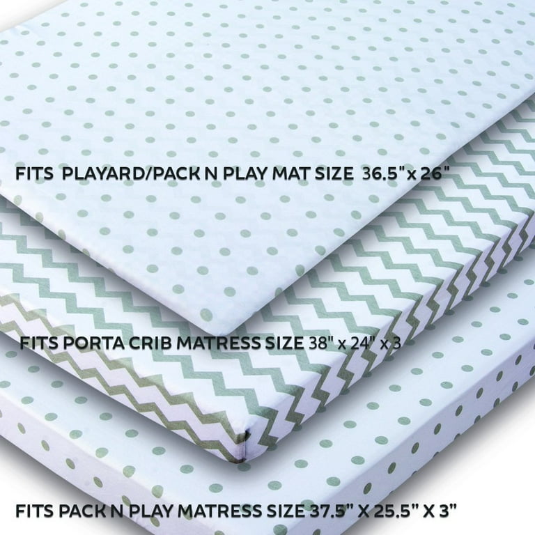 Waterproof Pack n Play Portable Mini Crib Sheet Mattress Pad