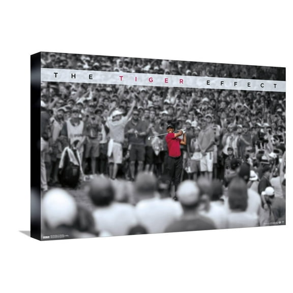 Tiger Woods - The Tiger Effect Canvas Wall Poster, 14.725" x 22.375"