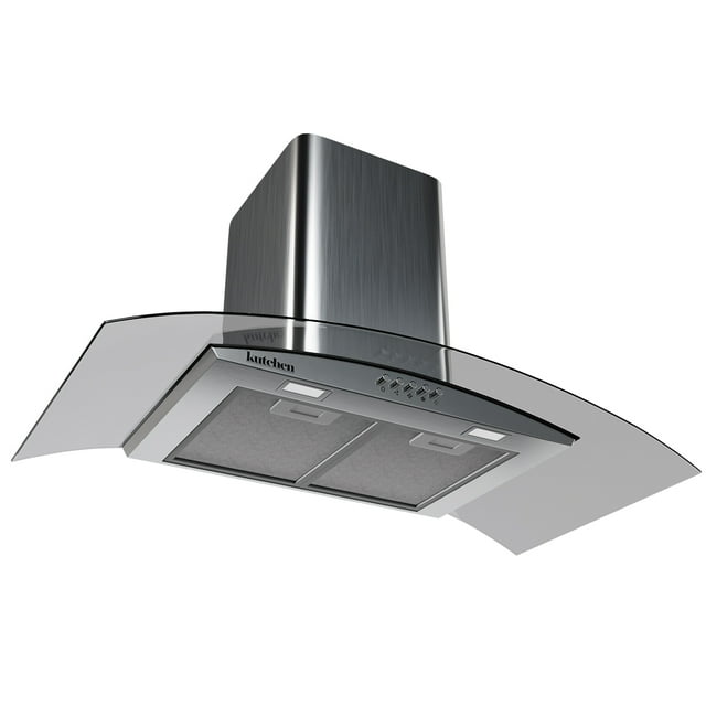 CAMPANA PARED KCP60580 KUTCHEN CRISTAL CURVO 80cm Acero Inox
