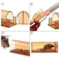 thumbnail image 4 of Trampas humanas para ratones que no matan, trampa para ratones vivos, captura reutilizable para ratones para casa y exteriores, pequeñas trampas para ratones vivos, 2 uds., 4 of 5