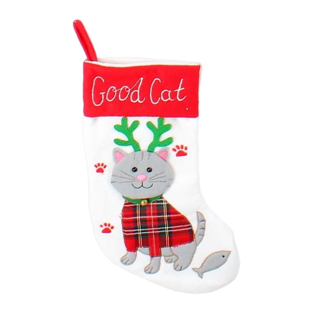Bolsas reutilizables para regalos navideños, bolsas de regalo con correa, suministros para fiestas Gato