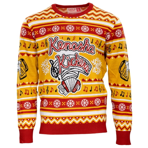 UglyChristmasSweater Kenosha Kickers Polka Band Holiday Knitted Pullover Funny Christmas Party Sweater