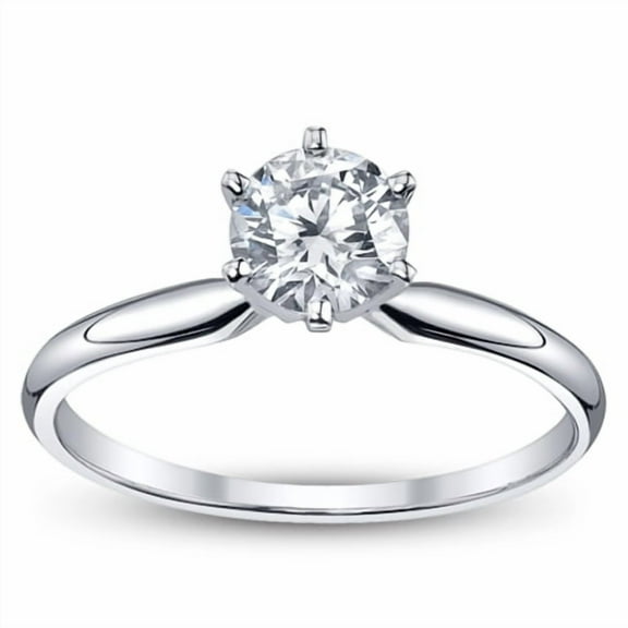 925 Sterling Silver Ring Wedding Band Solitaire Cz Round Stone Women's Engagement Bridal