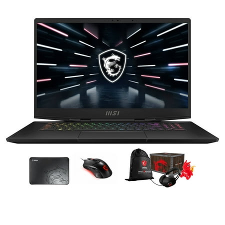 MSI Stealth GS77 -17 Gaming & Entertainment Laptop (Intel i9-12900H 14-Core, 17.3" 240Hz 2K Quad HD (2560x1440), GeForce RTX 3070 Ti, Win 11 Pro) with Loot Box , Clutch GM08 , Pad