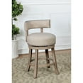 thumbnail image 3 of Furniture of America Jensen Swivel Bar Stools - Set of 2, 24", Beige, 3 of 6