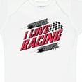 thumbnail image 4 of Inktastic I Love Racing with Tire Marks Boys or Girls Baby Bodysuit, 4 of 5