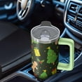 thumbnail image 5 of 30 Oz Merry Christmas Elk Tumbler With Handle, Coffee Travel Cup, Winter Holiday Present, 5 of 5