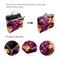 thumbnail image 3 of Grape 0.7 Microfiber Coin Purse with Zinc Alloy Jaws, 4.3x4.7 in/11x12 cm - Stylish and Durable Men's Wallet for Safekeeping Essentials, 3 of 7