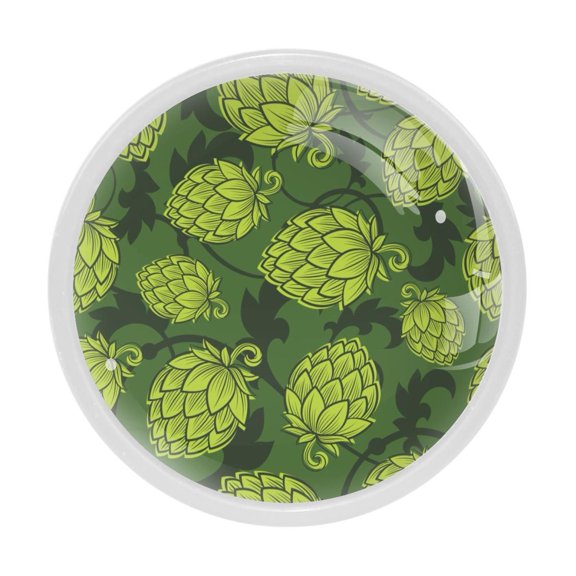 4 Pcs Hop Cone Knobs for Kitchen Cabinet Cupboard Dresser Bookcase Drawer Pulls Handles Round Home Decor