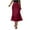 Wine, variant on Aofany Womens High Waist Skirt Solid Satin Dress Zipper Elegant Skirt Skirt for Women
