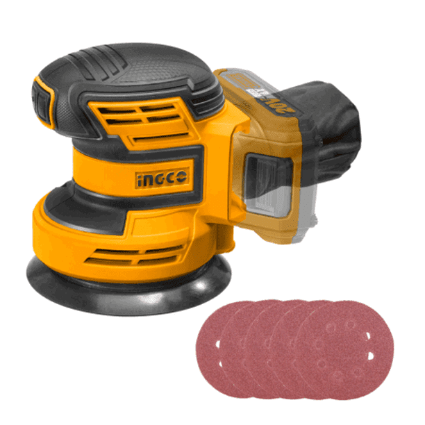 INGCO 20V Cordless Random Orbital Sander; Battery and Charger not