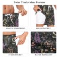 thumbnail image 5 of FORMRS Mens Swim Trunks Mesh Liner Quick Dry Casual Beach Board Shorts with Pockets, Sizes S-2XL, Purple Floral Pattern, 5 of 9