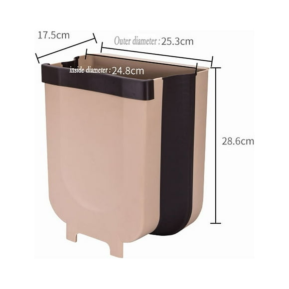 Mistaha Trash Can Portable Trash Bin Garbage Can for Hanging over Kitchen Drawer Cabinet Door