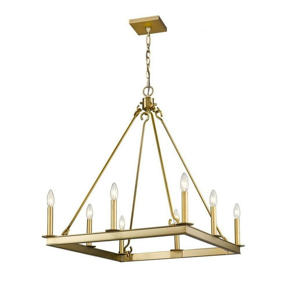 8 Light Chandelier in Metropolitan Style 26 inches Wide By 31.5 inches High-Olde Brass Finish Bailey Street Home 372-Bel-4185785