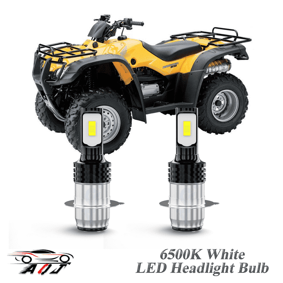 Compatible with Honda Rancher 350 2000-2006 , 2-Pack H6 H6M Led Headlight Bulbs Motorcycle Bulb,1700lm 6500K Cool White, 12v-24v DC