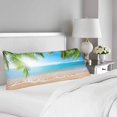 thumbnail image 2 of ABPHOTO Tropical Coconut Palm Tree Body Pillow Covers Pillowcase 20x60 inch Summer Nature Sea Ocean Beach Hawaii Body Pillow Case Protector, 2 of 2