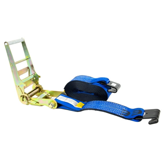Ratchet Tie-Down Straps with Flat Hooks, 4" x 30' Ratchet Straps Blue | 16,200 Lbs Breaking Strength | TieDown Ratchet Straps for flatbed, Truck, Trailers Pickup