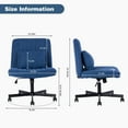 thumbnail image 2 of Modern Linen Blue Criss Cross Office Chair - Product Details, 2 of 6