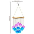 thumbnail image 3 of Kraoden Handmade Fused Glass Wind Chime, Colorful Outdoor Hanging Ornament, Decorative Iron & Glass Wind Bells for Garden, Patio, and Home Decor, 3 of 9