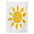 thumbnail image 3 of Ambesonne Yellow Tablecloth Rectangular Table Cover, Sun Romance Words White, 60"x84", Yellow, 3 of 4