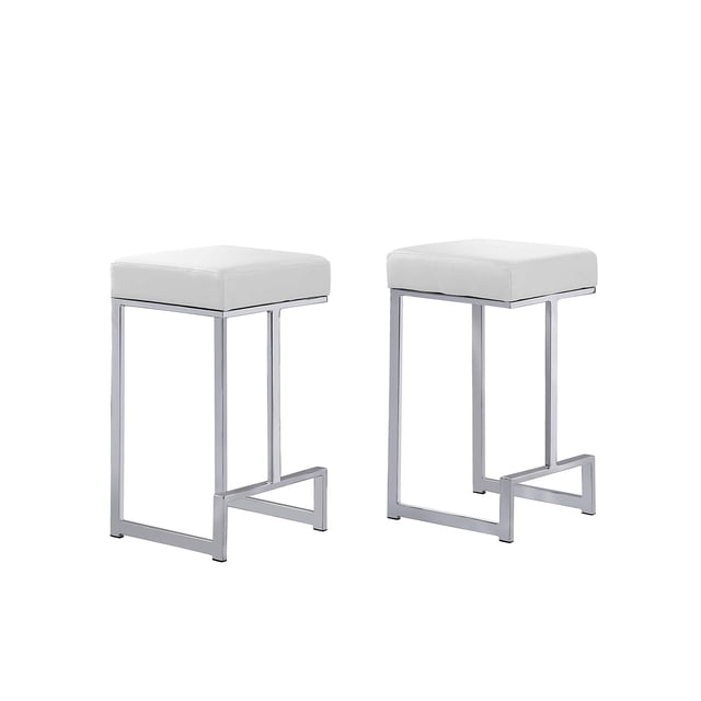 Taburete alto para mostrador Best Master Dorrington, juego de 2 unidades, color blanco y plateado