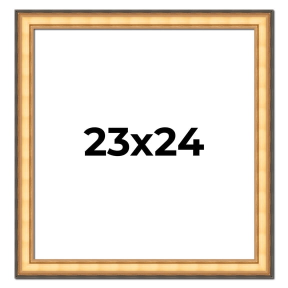 23x24 Frame Gold Plein Aire Solid Wood Picture Frame Width 2 Inches | Interior Frame Depth 0.5