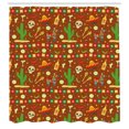 thumbnail image 2 of Ambesonne Fiesta Party Shower Curtain, Holiday Mexico Art, 69"Wx84"L, Redwood Fern Green, 2 of 4
