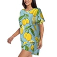 thumbnail image 2 of Lsque Lemon Women's Short-Sleeved Pajama Set - 2 Piece Soft and Lightweight Sleepwear Set-, 2 of 9