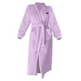 thumbnail image 4 of ZHENHONG Robes for Women, Ladies' Flannel Plush Heart Shaped Bathrobe With Pockets And Belted Bathrobe, Women's Sleepwear Purple, 4 of 4