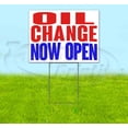 thumbnail image 1 of Oil Change Now Open (18" x 24") Yard Sign, Includes Metal Step Stake, 1 of 6