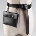 thumbnail image 4 of Bolso de cintura Cinturón de cintura Paquete de cuero de Cartera oda para mujer Lve de teléfono Mini bolso de cinturón ensajero Negro Soledad Riñoneras con cinturón para mujer, 4 of 10