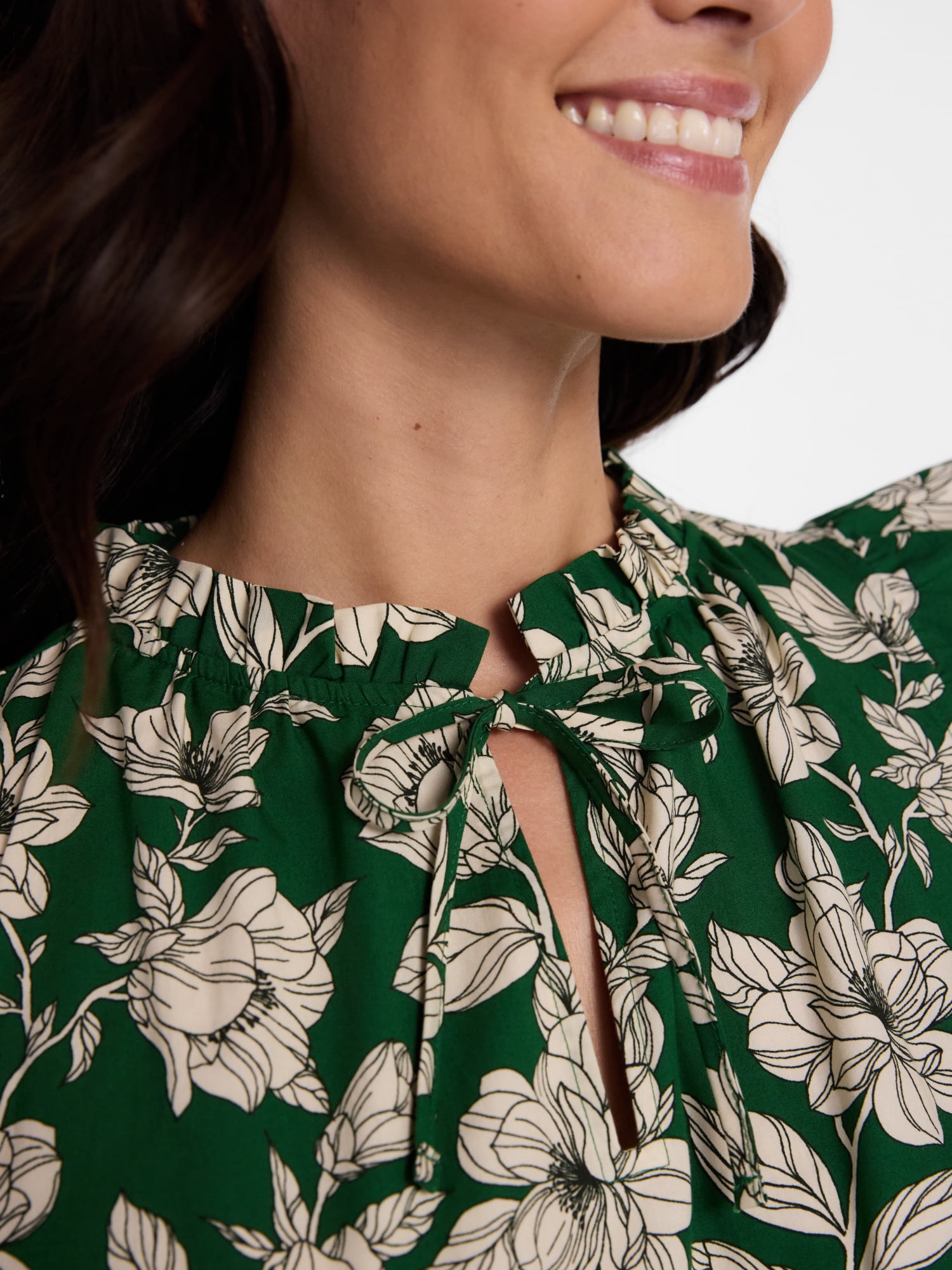 Time and Tru Women's and Women's Plus Cotton Mini Dress with Flutter Sleeves, Sizes XS-4X