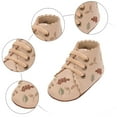 thumbnail image 6 of Quealent Baby Boys Girls Anti-Slip Sneakers Soft Ankle Boots Toddler First Walkers Newborn Crib Shoes Beige for Size 5.5, 6 of 9