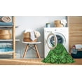 thumbnail image 2 of Ahgly Company Machine Washable Indoor Square Transitional Neon Green Area Rugs, 3' Square, 2 of 7