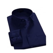 Berlioni Men's Basic Short Sleeve Dress Shirt - Button Down, Solid Color, All Sizes
