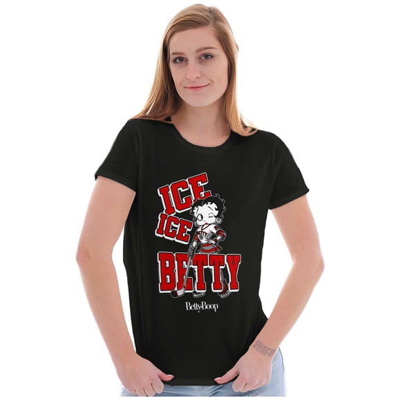 Betty Boop Hockey Ice Ice Baby Women's T Shirt Ladies Tee Brisco Brands S