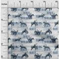 thumbnail image 2 of oneOone Cotton Poplin Teal Blue Fabric Cowboy Sewing Fabric By The Yard Printed Diy Clothing Sewing Supplies 42 Inch Wide, 2 of 5