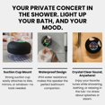 thumbnail image 2 of Altavoz Bluetooth para ducha Luzco, impermeable, con LED IPX4, color negro, 2 of 9