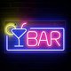 thumbnail image 3 of JM Letrero de neón para Bar, lámpara de copa de vino de neón para fiesta, arte de pared, luz decorativa para dormitorio, tienda KTV, decoración para el hogar y la Oficina, luz nocturna de neón JM, 3 of 5