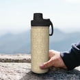 thumbnail image 7 of Lsque Damask Beige Tan Brown Pattern Water Bottle,18oz Sports Insulated Kettle for Cycling Gym Basketball Outdoor, Suitable as a Present, 7 of 7