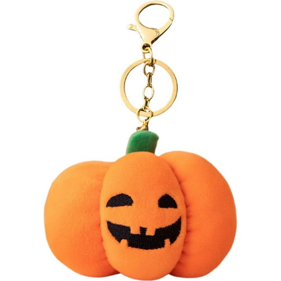 Cartoon Pumpkin Keychain Plush Pumpkin Charm Cute Key Ring Vintage Halloween Accessories for Purse Backpack Decoration