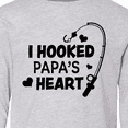 thumbnail image 4 of Inktastic I Hooked Papa's Heart with Fishing Rod Long Sleeve Youth T-Shirt, 4 of 5