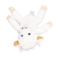 thumbnail image 2 of Peluche de vaca de las Tierras Altas, simulación de vaca, lindo y exquisito, suave y relleno, muñeco de ganado sentado para decoración del hogar, blanco, 25 cm/9,8 pulgadas, 2 of 14