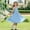 Blue, variant on OGLCCG Girls Summer Dress Spaghetti Strap Ruched Flowy Beach Boho Midi Dresses Casual Teen Girl Elegant Smocked Cami Sundress 4-15 Years