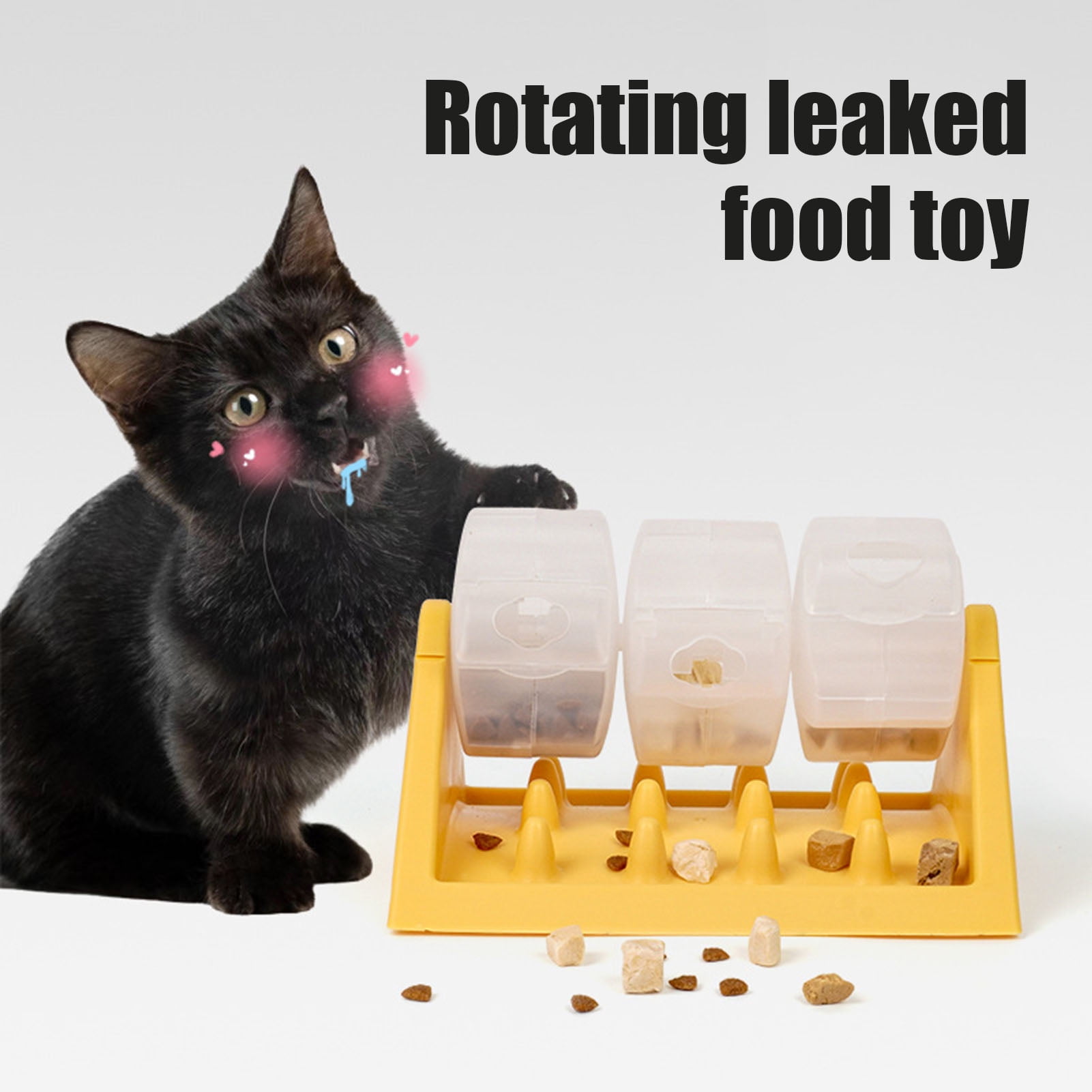 YIFAEUX Rolling Food Leakage Toy Interactive Dog Treat Dispensing Toy Puzzle Slow Feeder Pet Bowl for Cat Puppy Training Bored Relief
