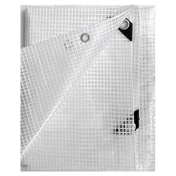 10' X 20' Clear Heavy Duty -14 mil- TARP, Nursery / Greenhouse/ Garden (Finish Size Approx. 9'6" x 19'6")