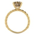 thumbnail image 4 of Solitaire Engagement Ring for Women - 2ct Simulated Champagne Diamond in 18K Yellow Gold Promise Ring, 4 of 6