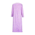 thumbnail image 4 of Robe d'Automne, Robe Décontractée pour Femmes à Imprimé, Col en V, Manches Longues, Robe Longue, Cadeaux pour Femmes, G, 4 of 5