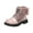 Pink-n2, variant on HCNTES Toddler Little Boys Girls Lace-Up Combat Boots Side Zip Ankle Boots Outdoor Hiking Boots(13,Silver-n3)