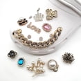 thumbnail image 2 of Zapatos Charms Designer Croc Charms Bling Rhinestone Chica Cristal diamante gema Decoración Metal Perla Corona Oso AccesoriosFrancia Gao Jinjia LED, 2 of 2